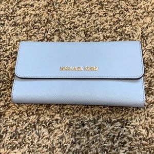 Michael Kors light blue wallet